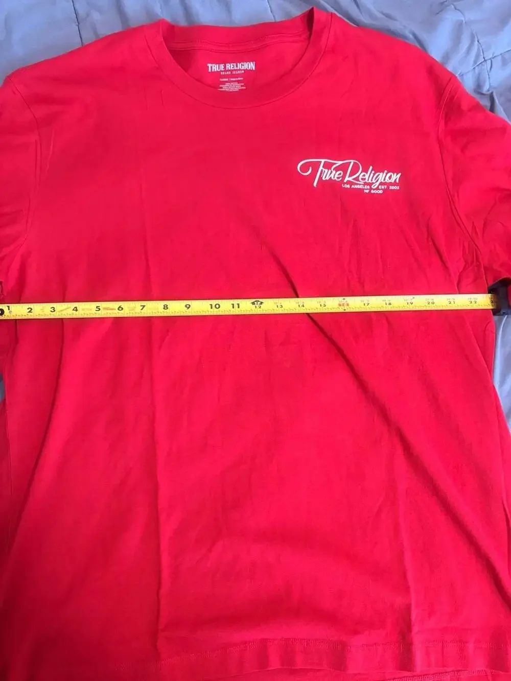 True Religion Brand Jeans Men's Red Short Sleeve Graphic T-Shirt